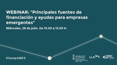 Webinar Llamp Ames: Principales fuentes de financiacin y ayudas para empresas emergentes