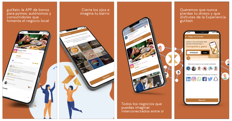 gutXain la APP de bonos que fomenta el negocio local