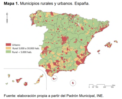 Mapa demograsfa de la poblacin rural 2020