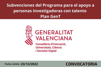 Ayudas Investigadores Plan GenT 2022