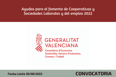 Ajudes per al foment de cooperatives i societats laborals i docupaci en aquestes