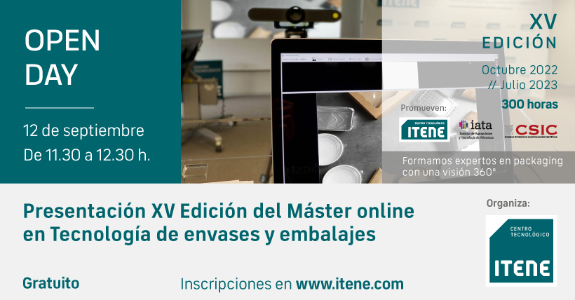 Open Day  Presentacin XV Edicin del Mster online en Tecnologa de envases y embalajes