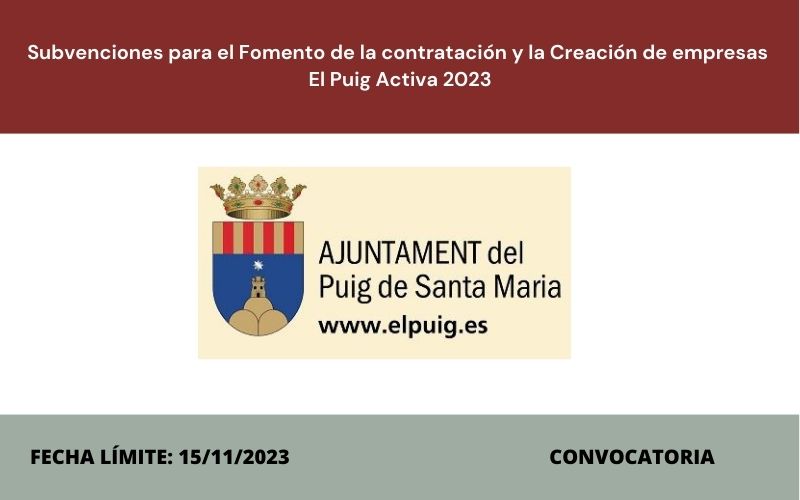 Convocatoria el puig 25-11-23