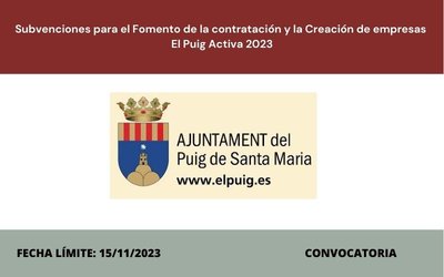 Convocatoria el puig 25-11-23