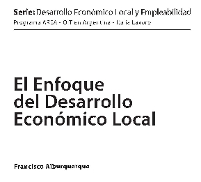 El enfoque del desarrollo econmico local