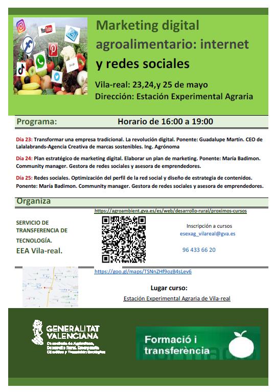 Marketing digital agroalimentario: Internet y RRSS (VILA-REAL)