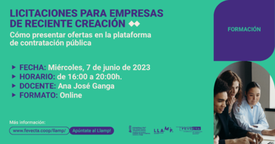 Taller Llamp Ames y 3i: Licitaciones para empresas de nueva creacin