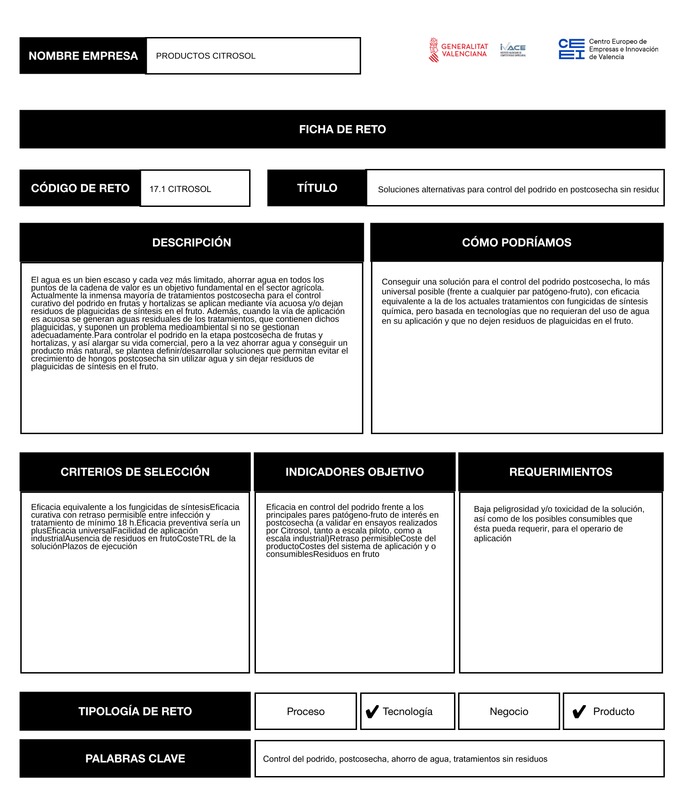 Reto CITROSOL_Soluciones alternativas para el control del podrido en postcosecha sin residuo