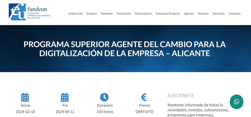 Programa superior Agente del Cambio para la digitalizacin de la empresa