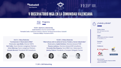 V Observatorio M&A en la Comunidad Valenciana