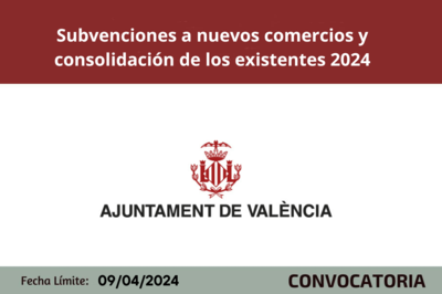 Subvenciones a nuevos comercios y consolidacin de los existentes 2024