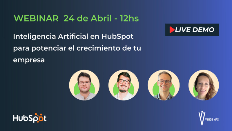 [WEBINAR] 24 de Abril - 12hs &#129302; Inteligencia Artificial en HubSpot para potenciar el crecimiento de tu empresa