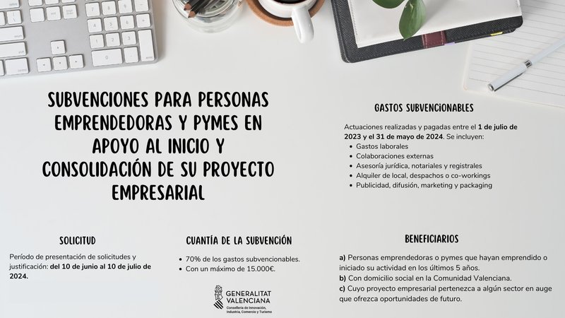 Ayudas destinadas a personas emprendedoras y pymes en apoyo al inicio y consolidacin de su proyecto empresarial 2024 (EMPYME)