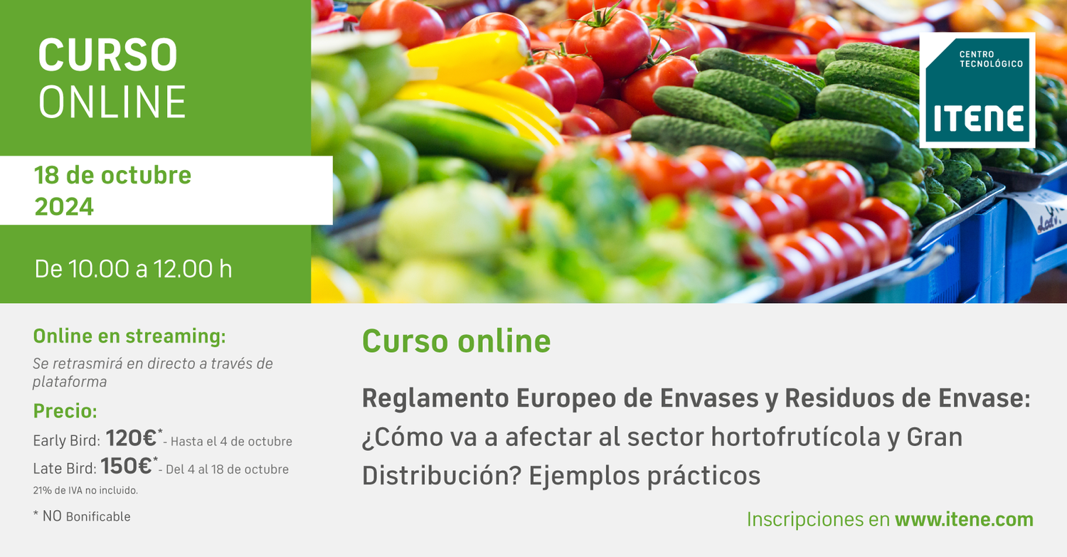 Curso online: Reglamento Europeo de Envases y Residuos de Envase: Cmo va a afectar al sector hortofrutcola?