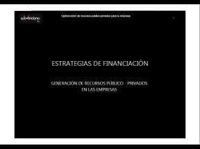 Estrategias de financiacin