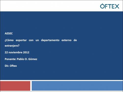 Cmo exportar con un departamento externo de extranjero?