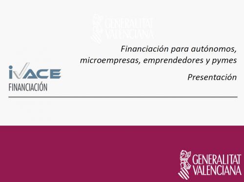 Financiacin para autnomos,
microempresas, emprendedores y pymes