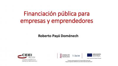 Financiacin pblica para empresas y emprendedores