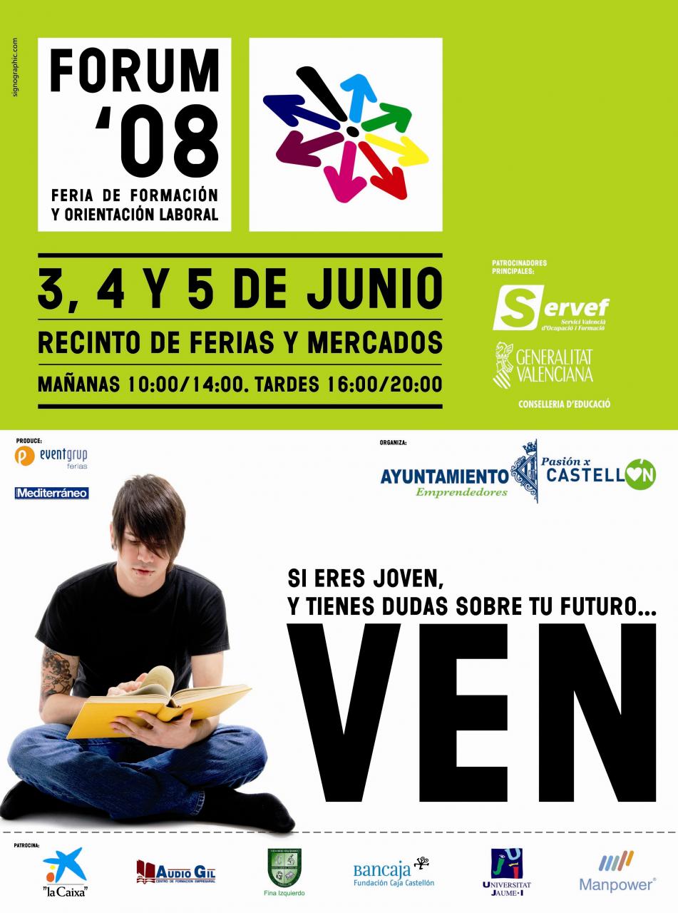 Cartel Feria Forum 08 Formacin y Orientacin Laboral Castelln