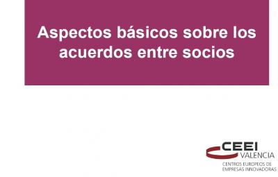 Aspectos bsicos sobre los acuerdos entre socios