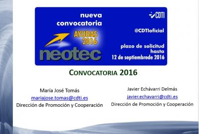 Iniciativas y apoyo en el mbito nacional: Programa NEOTEC