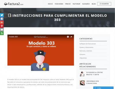 Instrucciones para el modelo 303