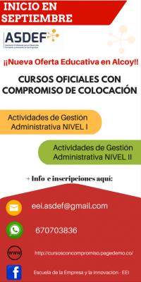 Cursos oficiales con compromiso de colocacin