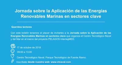 Jornada sobre la Aplicacin de las Energas Renovables Marinas en sectores clave