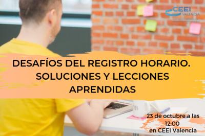 Jornada "Desafos del registro horario. Soluciones y lecciones aprendidas"