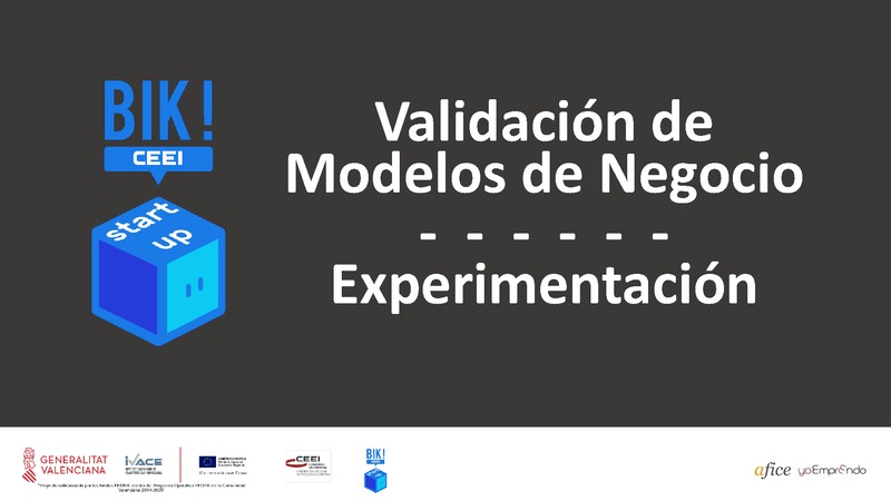 Experimentacin - Validacin de Modelos de Negocio - BIKSTARTUP (Portada)