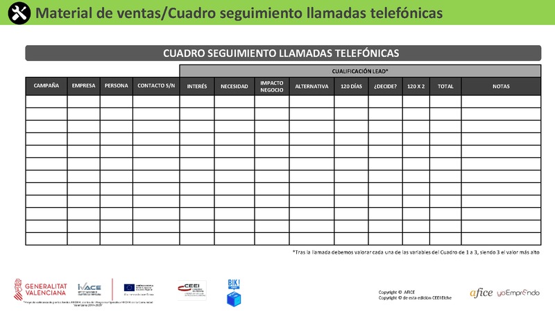 26 - Cuadro Seguimiento Llamada