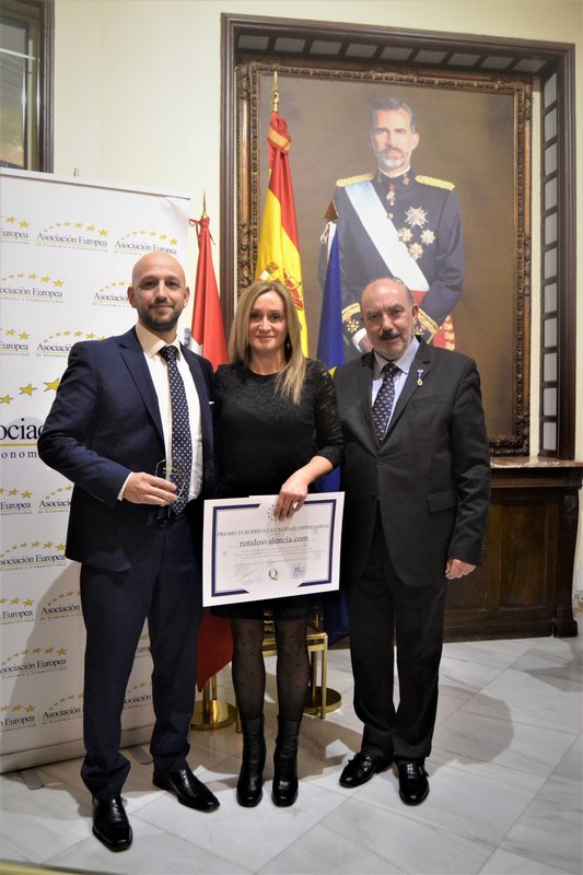 Entrega Premio Europeo Calidad Empresarial Rotulosvalencia.com