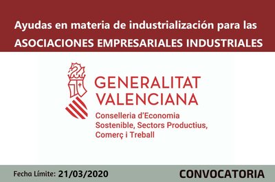 Ayudas industrializacin CV 2020