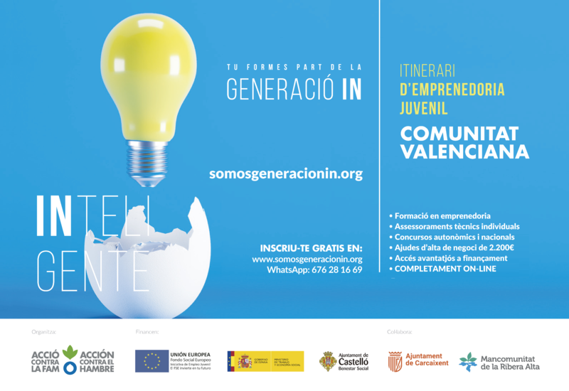 SE BUSCAN 50 JVENES DE LA GENERACIN IN EN LA PROVINCIA DE VALENCIA PARA AYUDARLES A EMPRENDER