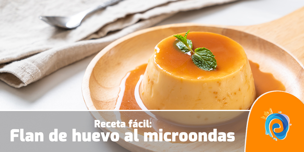 Flan de huevo en el microondas