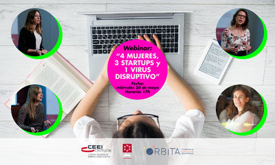 Webinar: "4 Mujeres , 3 startups  y 1 virus disruptivo"