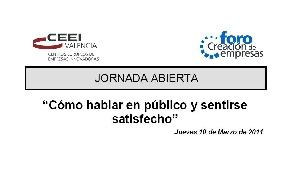 Programa Jornada: Cmo hablar en pblico y sentirse satisfecho
