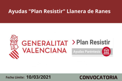 Ayudas "Plan Resistir" Llanera de Ranes