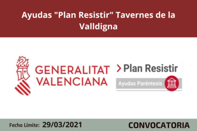 Ayudas "Plan Resistir" Tavernes de la Valldigna