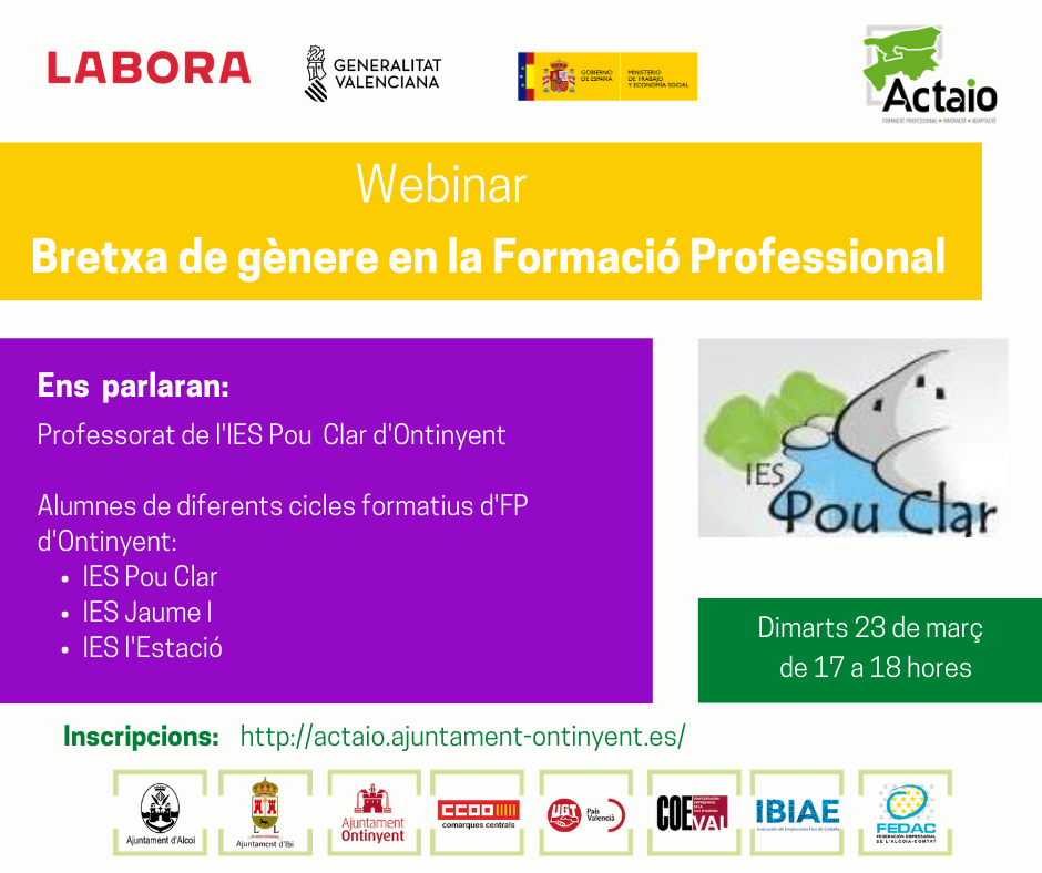 Webinar" Brecha de gnero en la Formacin Profesional"