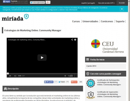 Miriada X: Estrategias de Marketing Online. Community Manager