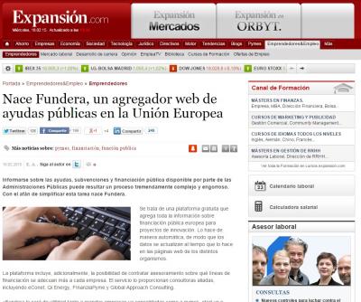 Nace Fundera, un portal web de ayudas pblicas en la Unin Europea