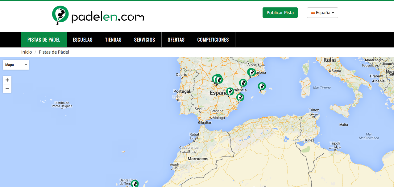 Buscador pistas de pdel | Padelen