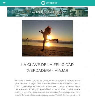 La clave de la felicidad (verdadera): VIAJAR