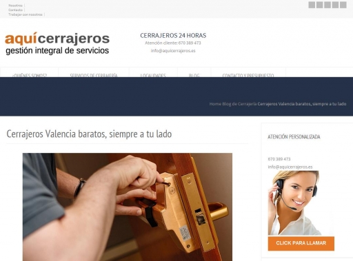 Cerrajeros Valencia baratos, siempre a tu lado para cuando nos necesites