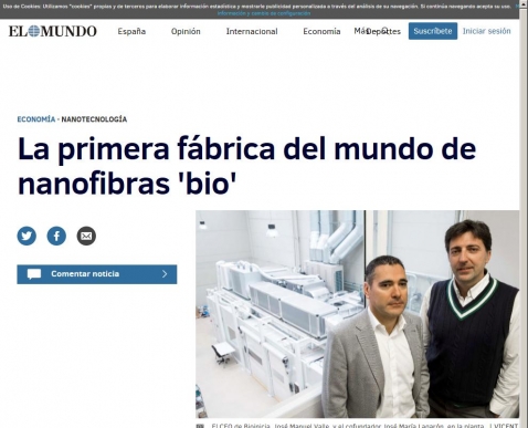 La primera fbrica del mundo de nanofibras 'bio'