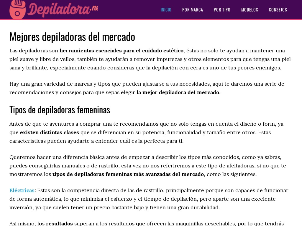 Las mejores depiladoras del mercados