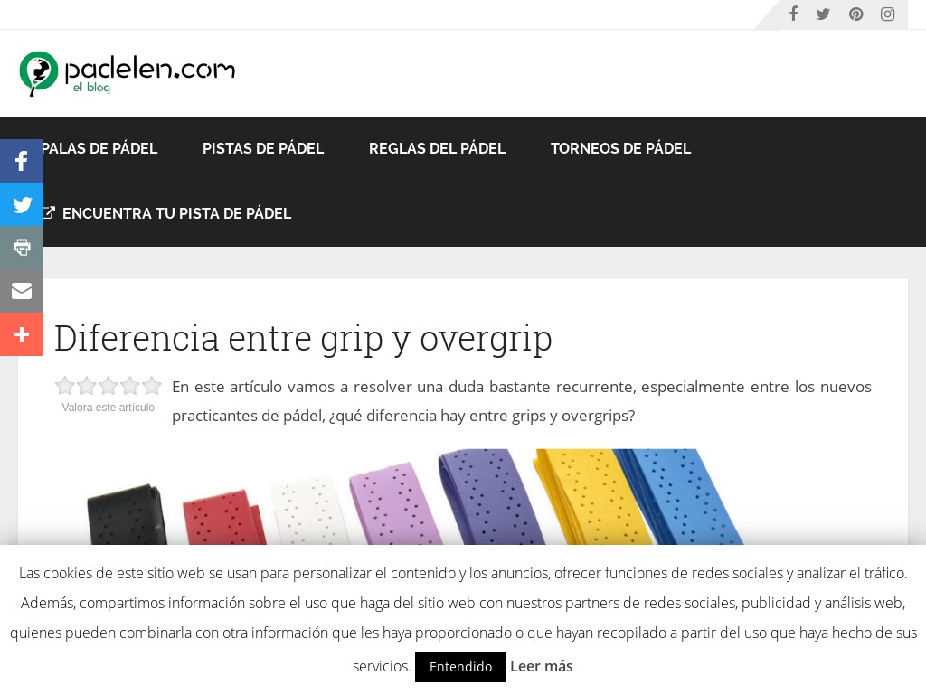 Diferencia entre grip y overgrip | El blog de padelen