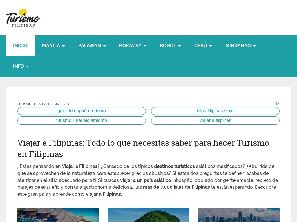 Turismo tico y responsable en Filipinas