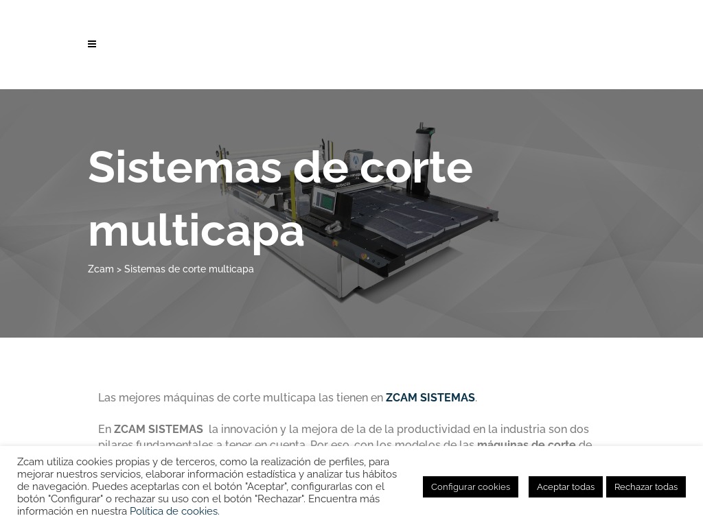 Sistemas de corte multicapa - ZCAM